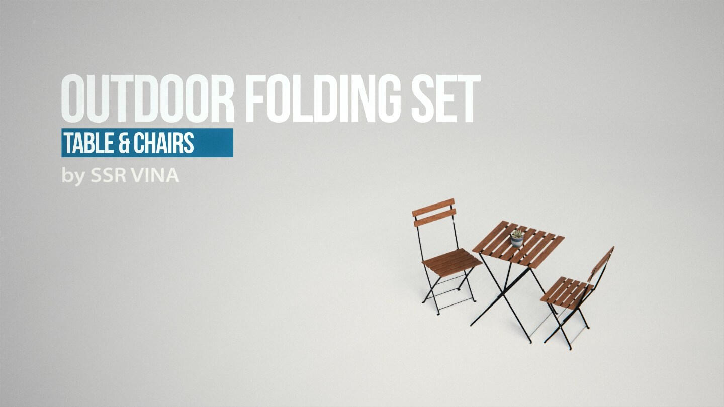 SSR VINA - Folding Bistro Set Concept, Video, Editing, and Animation